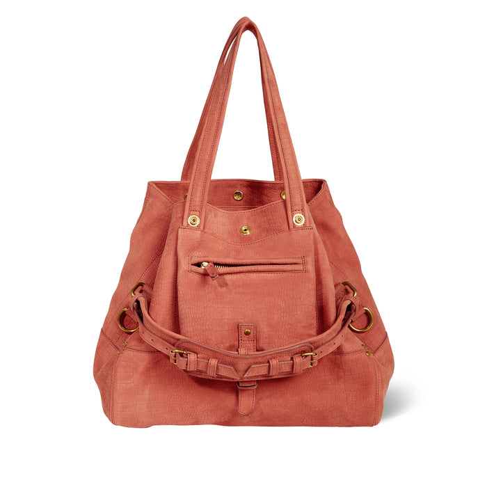 jerome dreyfuss Sac Billy M Taurillon Imprimé Croco Terracotta