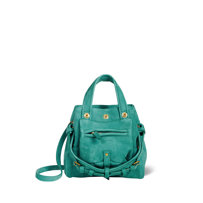 jerome dreyfuss Sac Billy Nano Taurillon Imprimé Croco Agave