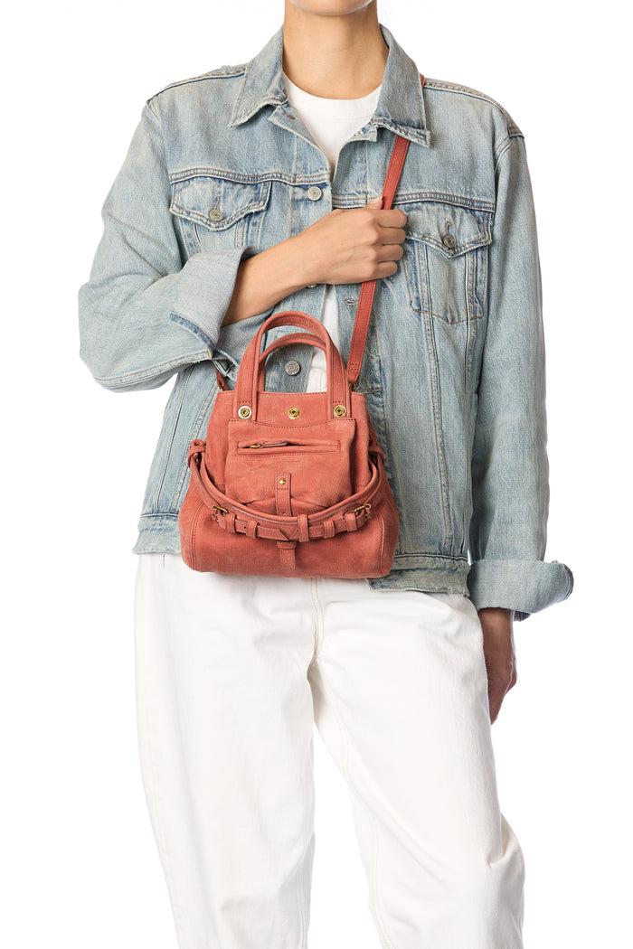 Jerome Dreyfuss Sac Billy Nano Taurillon Imprimé Croco Terracotta