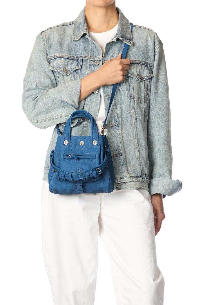 Jerome Dreyfuss Sac Billy Nano Vachette Nubuck Indigo