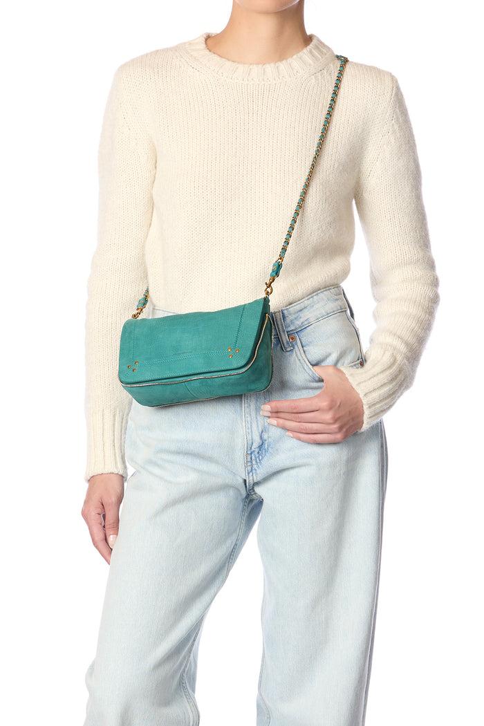 Jerome Dreyfuss Sac Bobi S Taurillon Imprimé Croco Agave