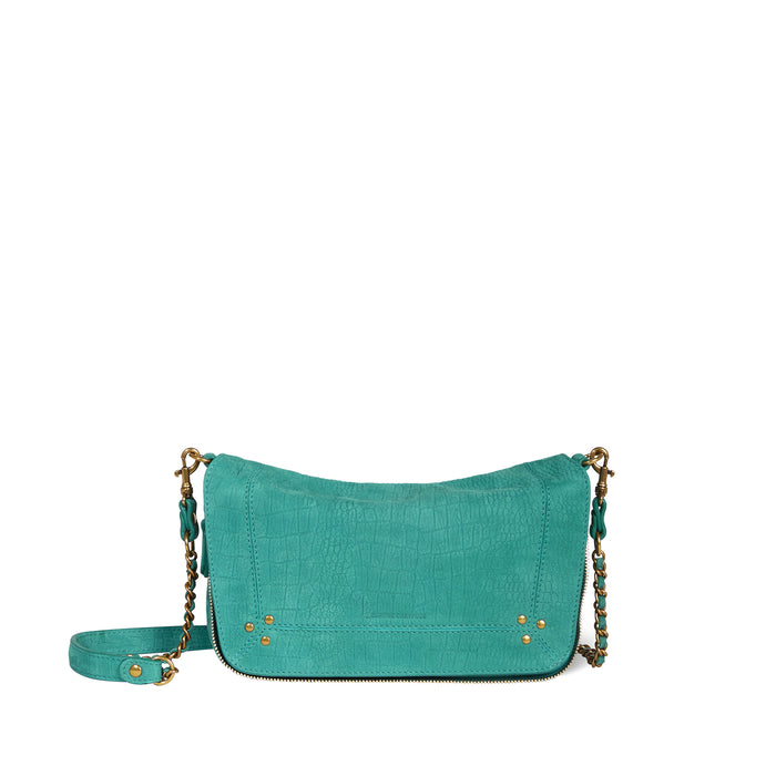 jerome dreyfuss Sac Bobi S Taurillon Imprimé Croco Agave