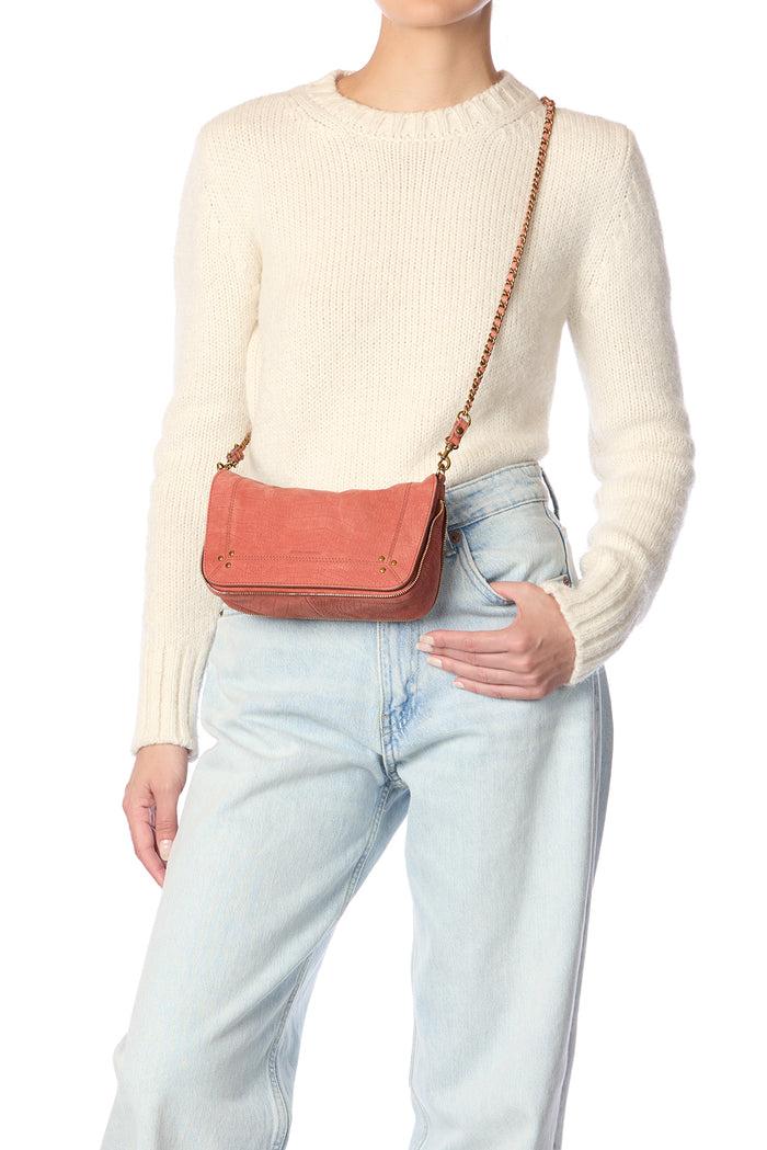 Jerome Dreyfuss Sac Bobi S Taurillon Imprimé Croco Terracotta