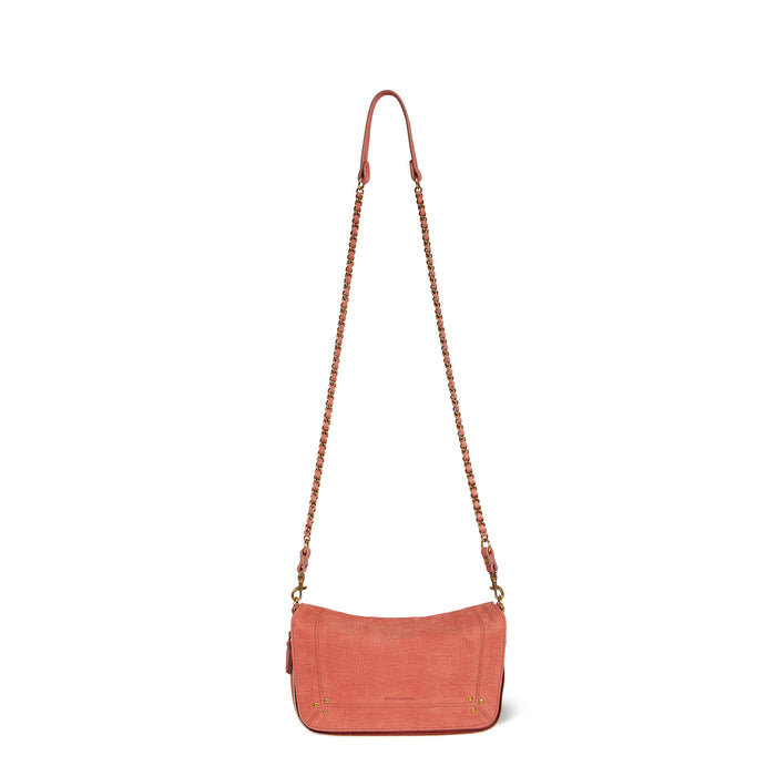Jerome Dreyfuss Sac Bobi S Taurillon Imprimé Croco Terracotta