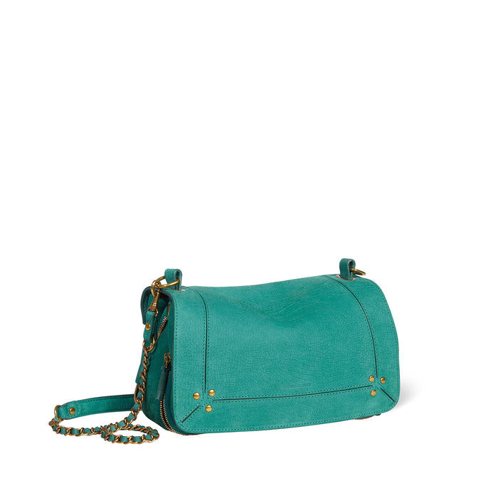 Jerome Dreyfuss Sac Bobi Taurillon Imprimé Croco Agave