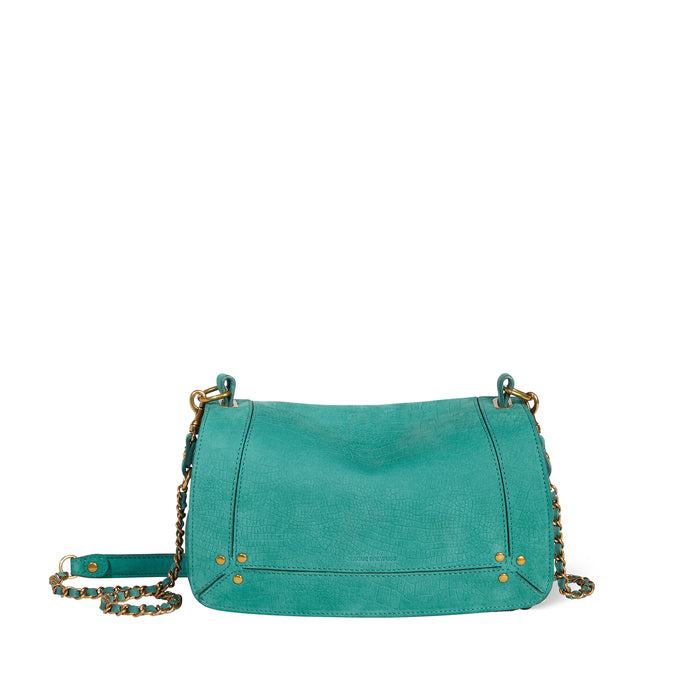 jerome dreyfuss Sac Bobi Taurillon Imprimé Croco Agave