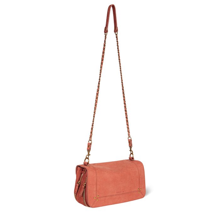 Jerome Dreyfuss Sac Bobi Taurillon Imprimé Croco Terracotta