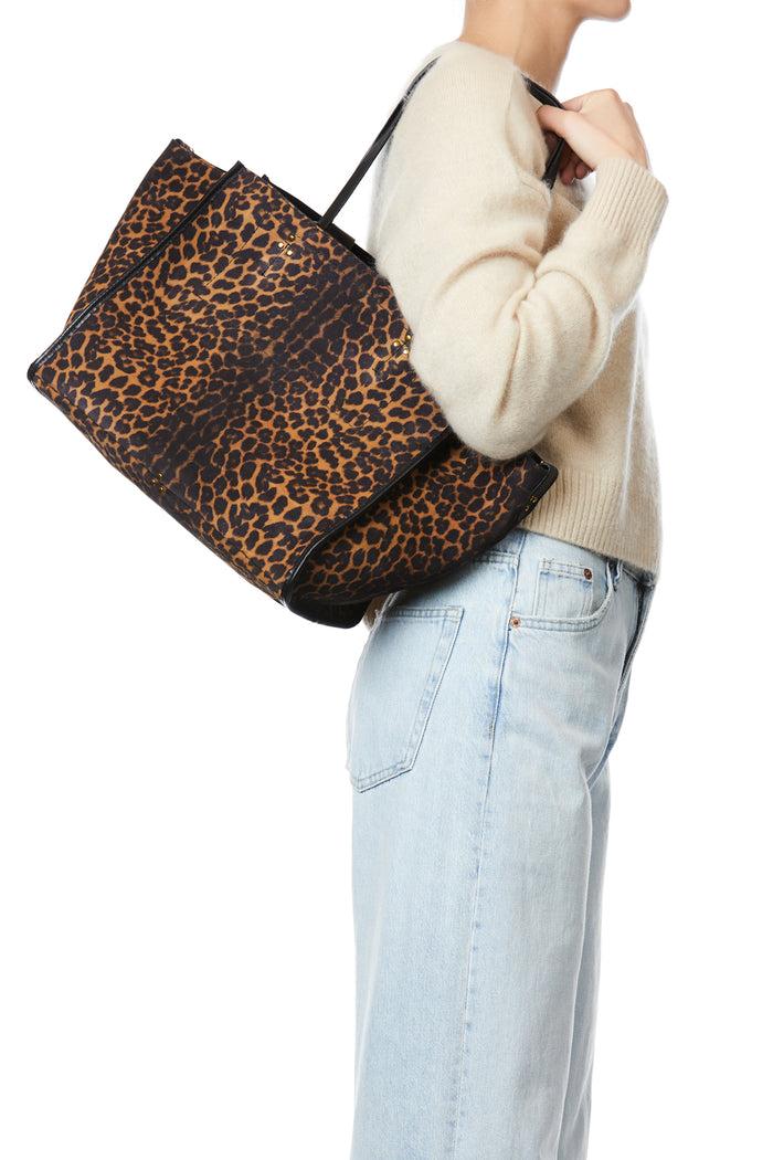 Jerome Dreyfuss Sac Cabas Léon M Croûte Velours Léo Chamois