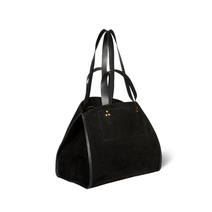 Jerome Dreyfuss Sac Cabas Léon M Croûte Velours Noir