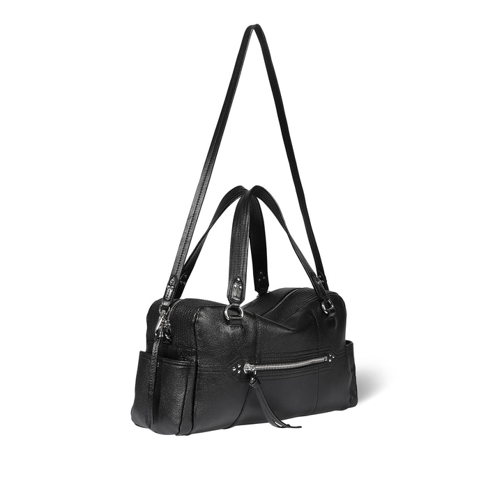 Jerome Dreyfuss Sac Lucky Bowling Buffle Noir Silver