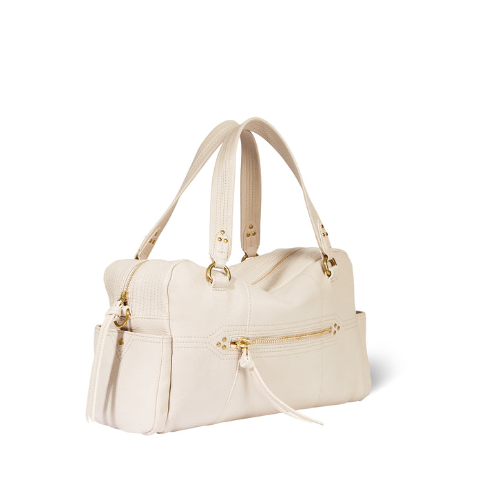 Jerome Dreyfuss Sac Lucky Bowling Chèvre Ecru Grainé