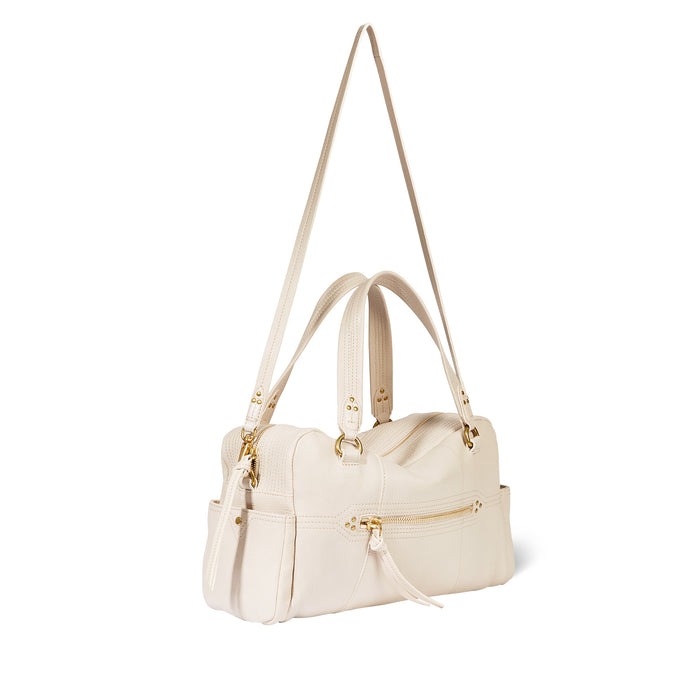 Jerome Dreyfuss Sac Lucky Bowling Chèvre Ecru Grainé