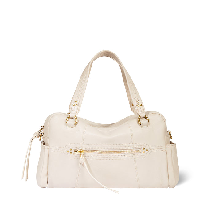 jerome dreyfuss Sac Lucky Bowling Chèvre Ecru grainé