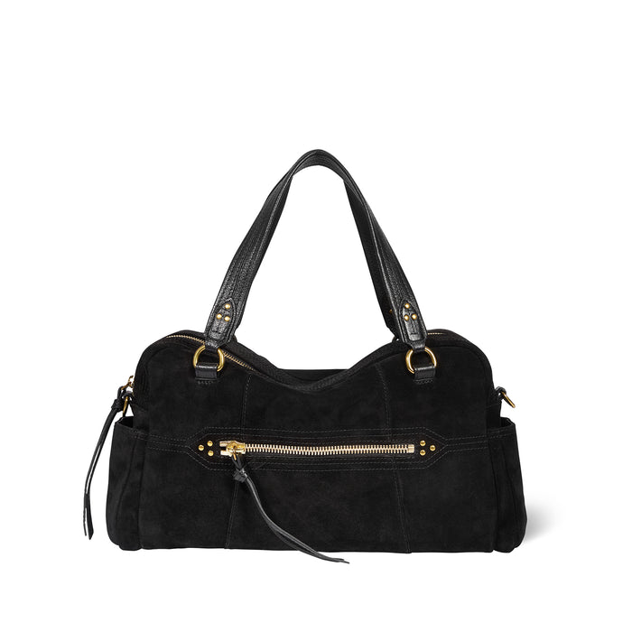 jerome dreyfuss Sac Lucky Bowling Croûte Velours Noir