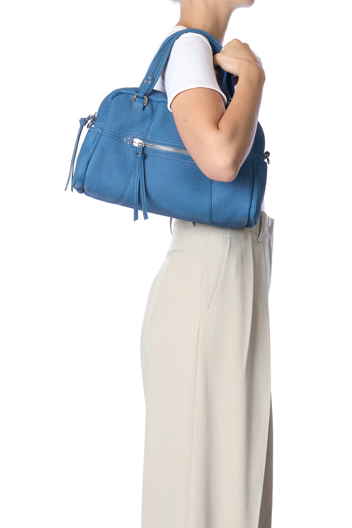 Jerome Dreyfuss Sac Lucky Bowling Vachette Nubuck Indigo