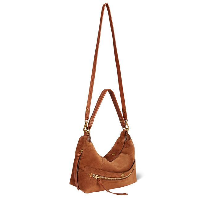 Jerome Dreyfuss Sac Lucky Hobo Croûte Velours Caramel