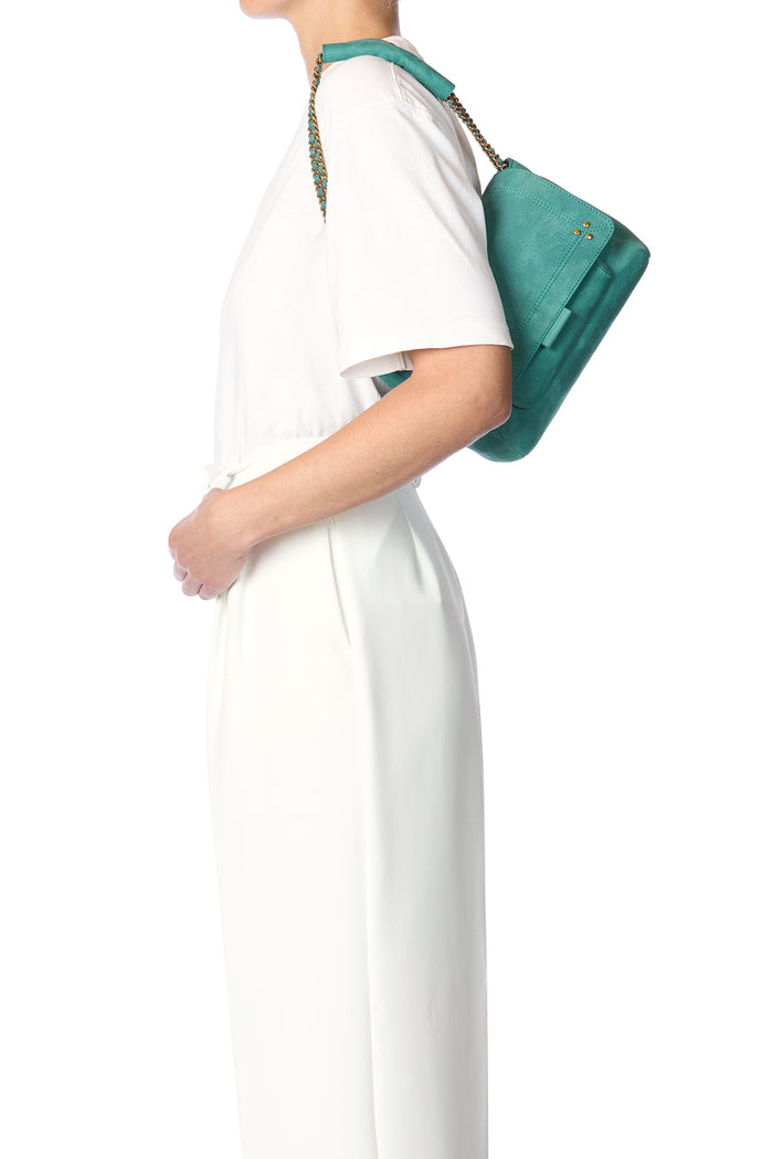 Jerome Dreyfuss Sac Lulu M Taurillon Imprimé Croco Agave