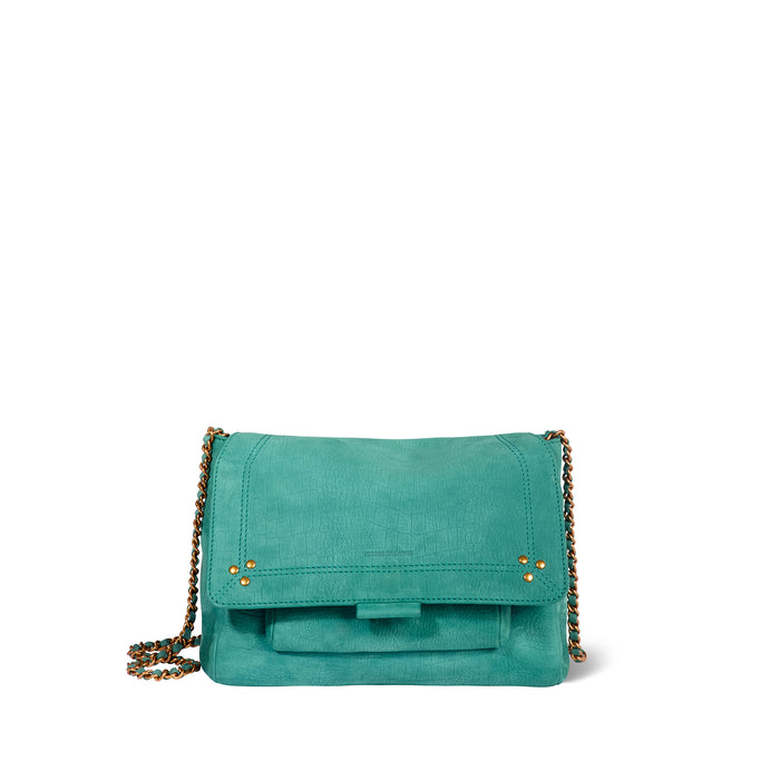 jerome dreyfuss Sac Lulu M Taurillon Imprimé Croco Agave