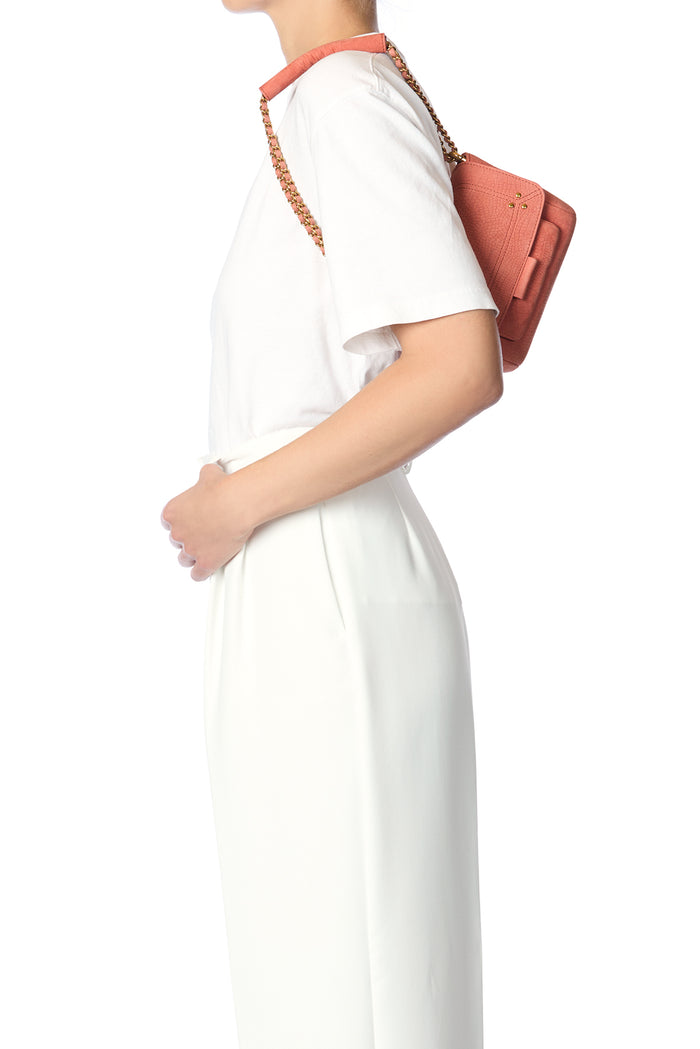 Jerome Dreyfuss Sac Lulu S Taurillon Imprimé Croco Terracotta