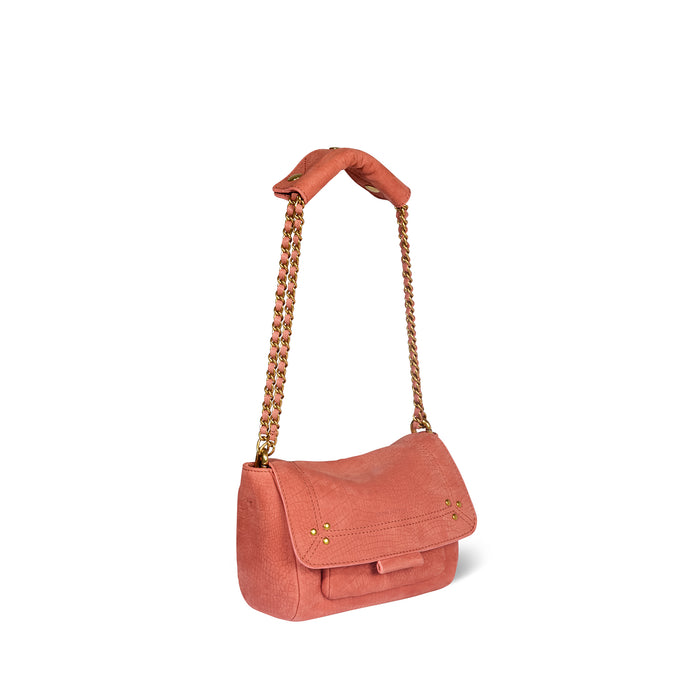 Jerome Dreyfuss Sac Lulu S Taurillon Imprimé Croco Terracotta