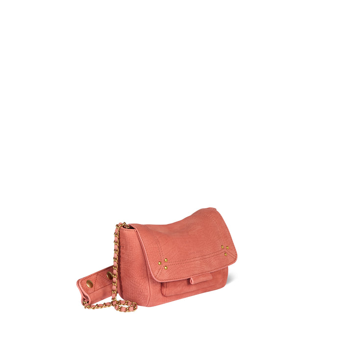 Jerome Dreyfuss Sac Lulu S Taurillon Imprimé Croco Terracotta