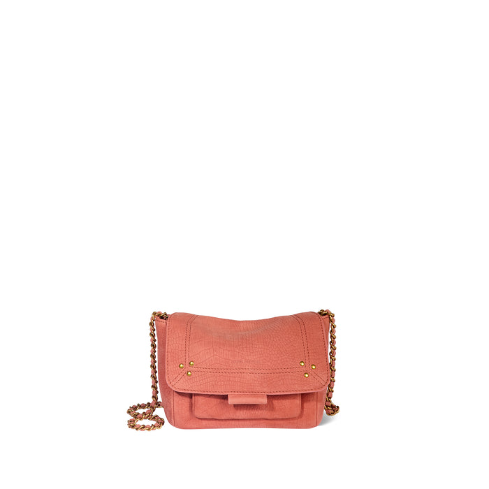 jerome dreyfuss Sac Lulu S Taurillon Imprimé Croco Terracotta
