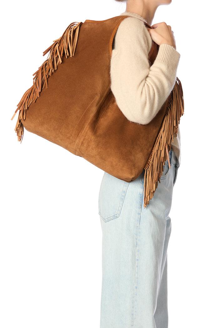 Jerome Dreyfuss Sac Paco Croûte Velours Haenyeo Caramel