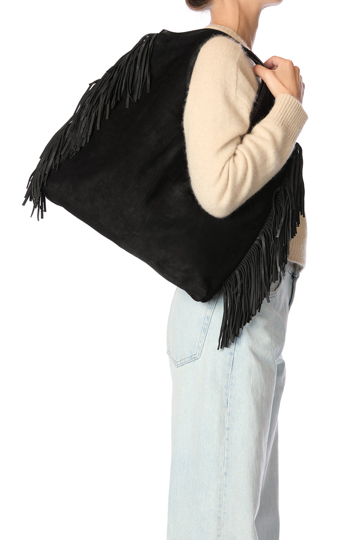 Jerome Dreyfuss Sac Paco Croûte Velours Haenyeo Noir