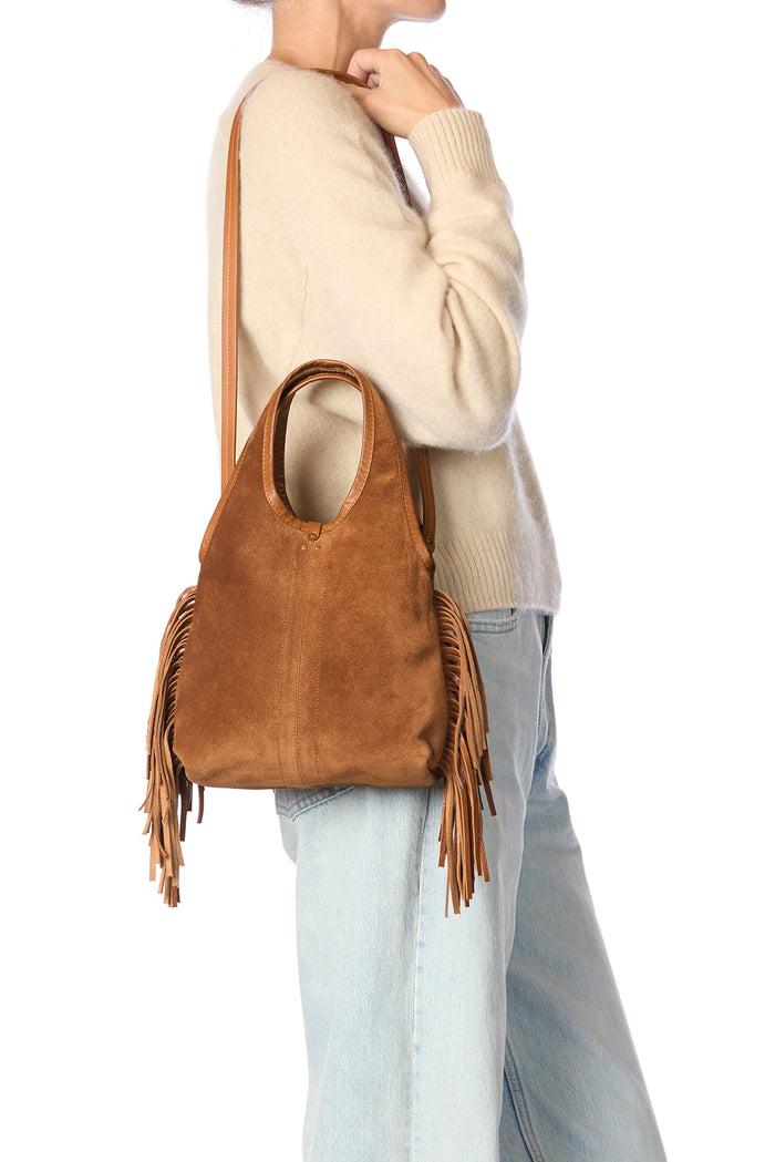 Jerome Dreyfuss Sac Paco S Croûte Velours Haenyeo Caramel