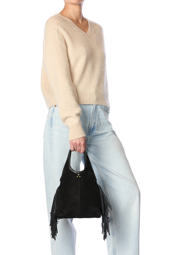 Jerome Dreyfuss Sac Paco S Croûte Velours Haenyeo Noir