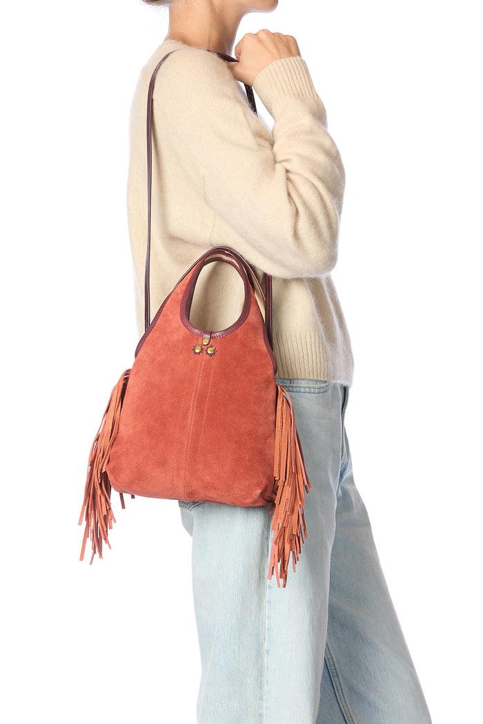 jerome Dreyfuss Sac Paco S Croûte Velours Haenyeo Terracotta