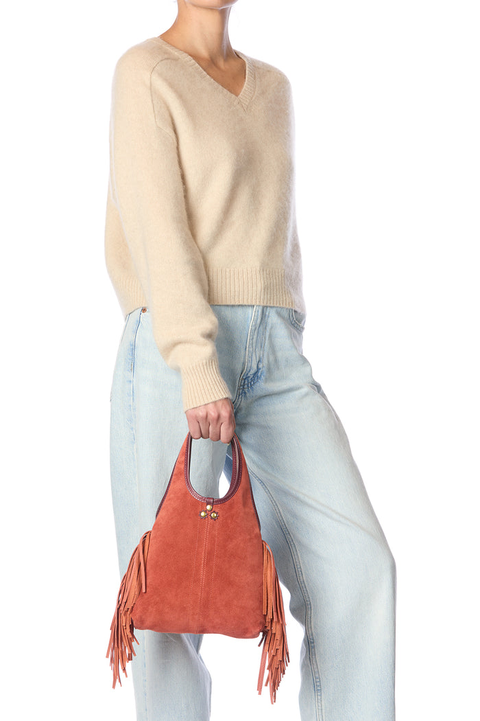 jerome Dreyfuss Sac Paco S Croûte Velours Haenyeo Terracotta