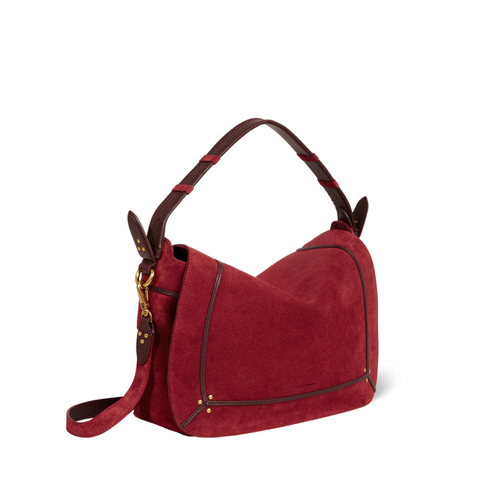 Jerome Dreyfuss Sac Pepito L Croûte Velours Burgundy