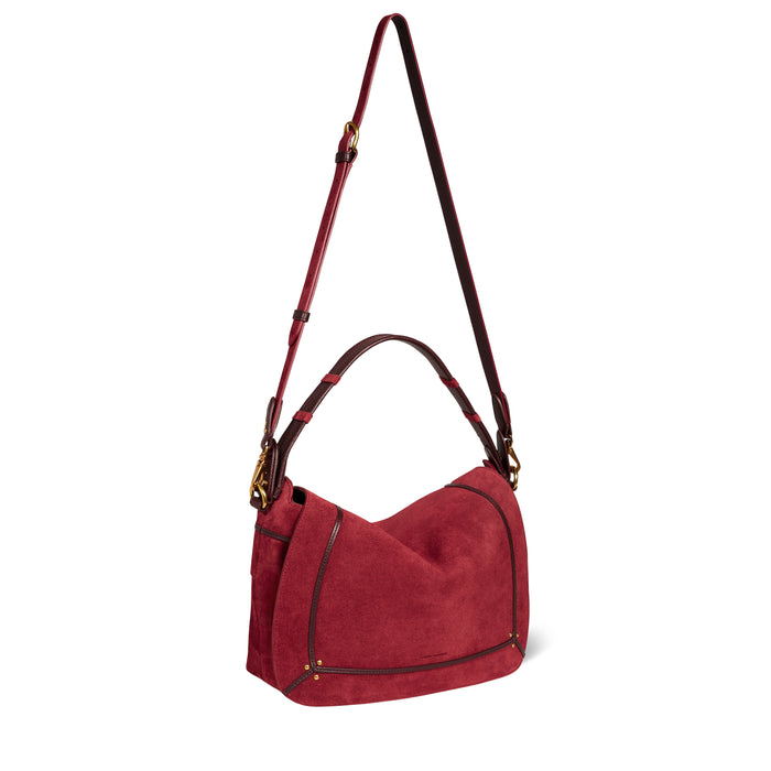 Jerome Dreyfuss Sac Pepito L Croûte Velours Burgundy