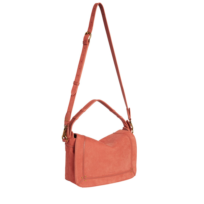 Jerome Dreyfuss Sac Pepito M Taurillon Imprimé Croco Terracotta