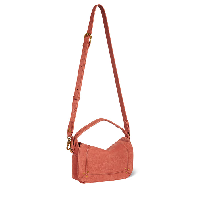 Jerome Dreyfuss Sac Pepito S Taurillon Imprimé Croco Terracotta