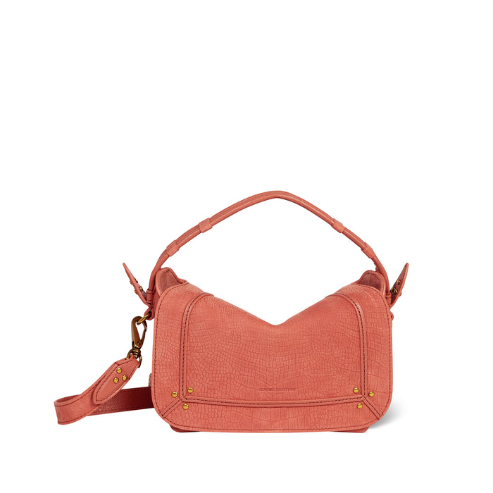 jerome dreyfuss Sac Pepito S Taurillon Imprimé Croco Terracotta