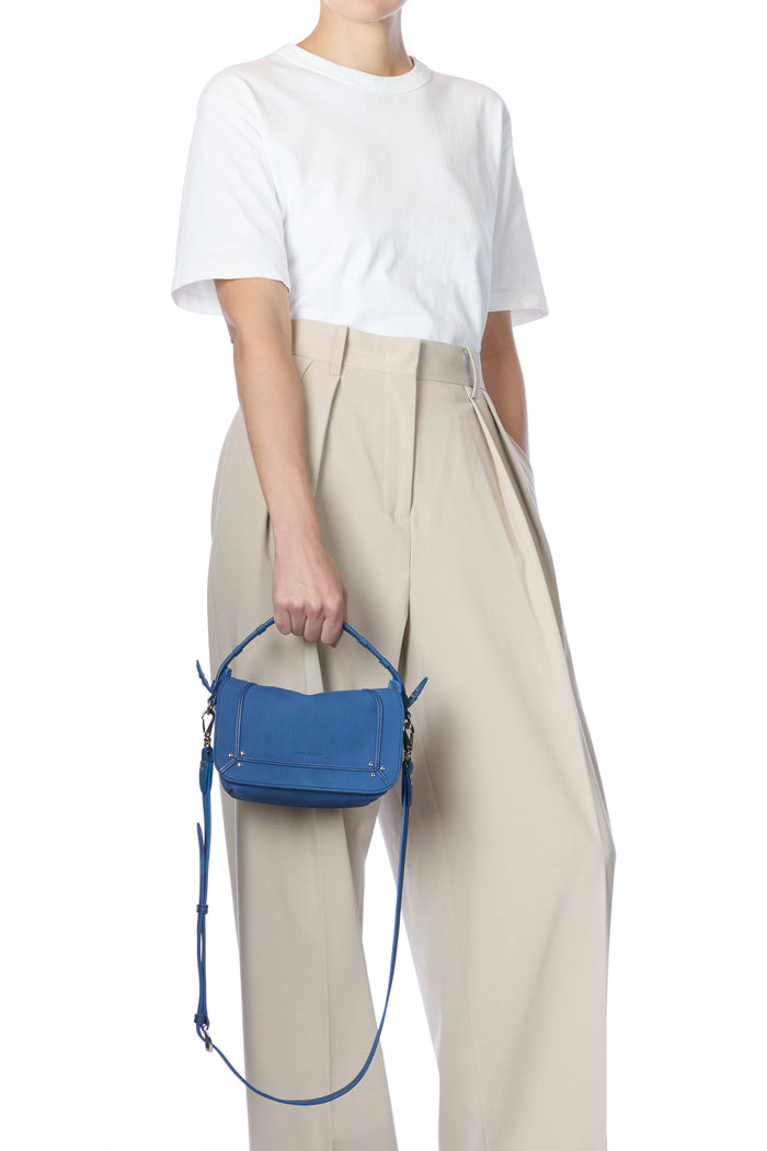 Jerome Dreyfuss Sac Pepito S Vachette Nubuck Indigo