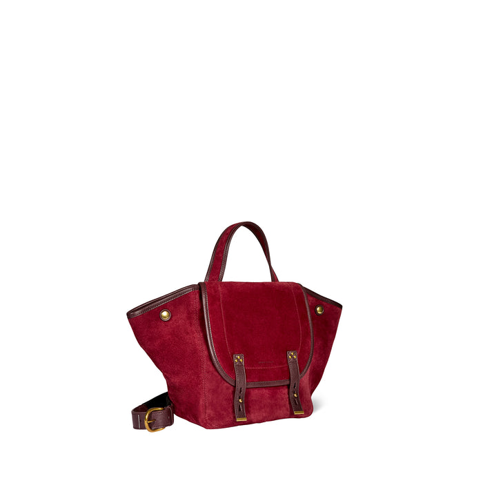Jerome Dreyfuss Stan Panier M Croute Velours Burgundy