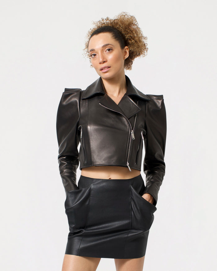 Jitrois Veste En Cuir Noire ERIKA