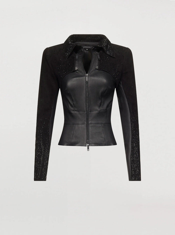 jitrois Veste FAYE à Strass en Daim