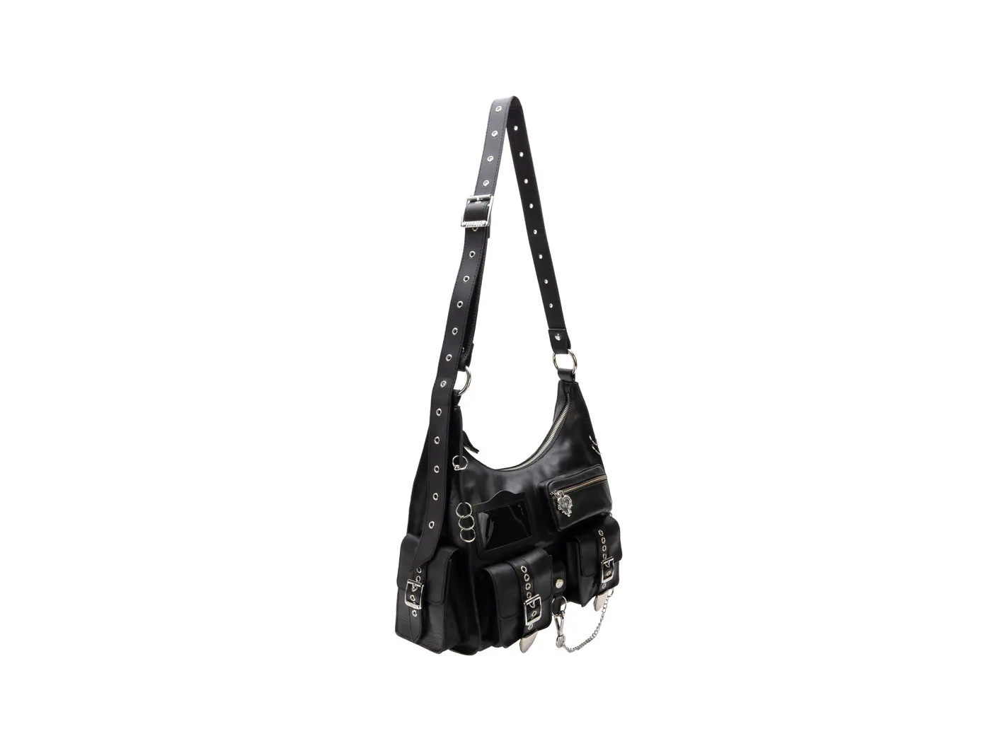 John Fluevog Anna Gothic Sac à Bandoulière Avec Garnitures Métalliques