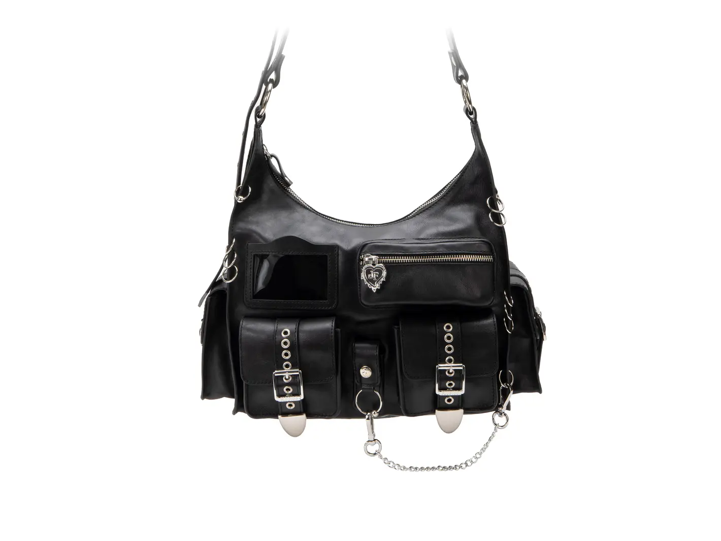 john fluevog Anna Gothic Sac à bandoulière avec garnitures métalliques