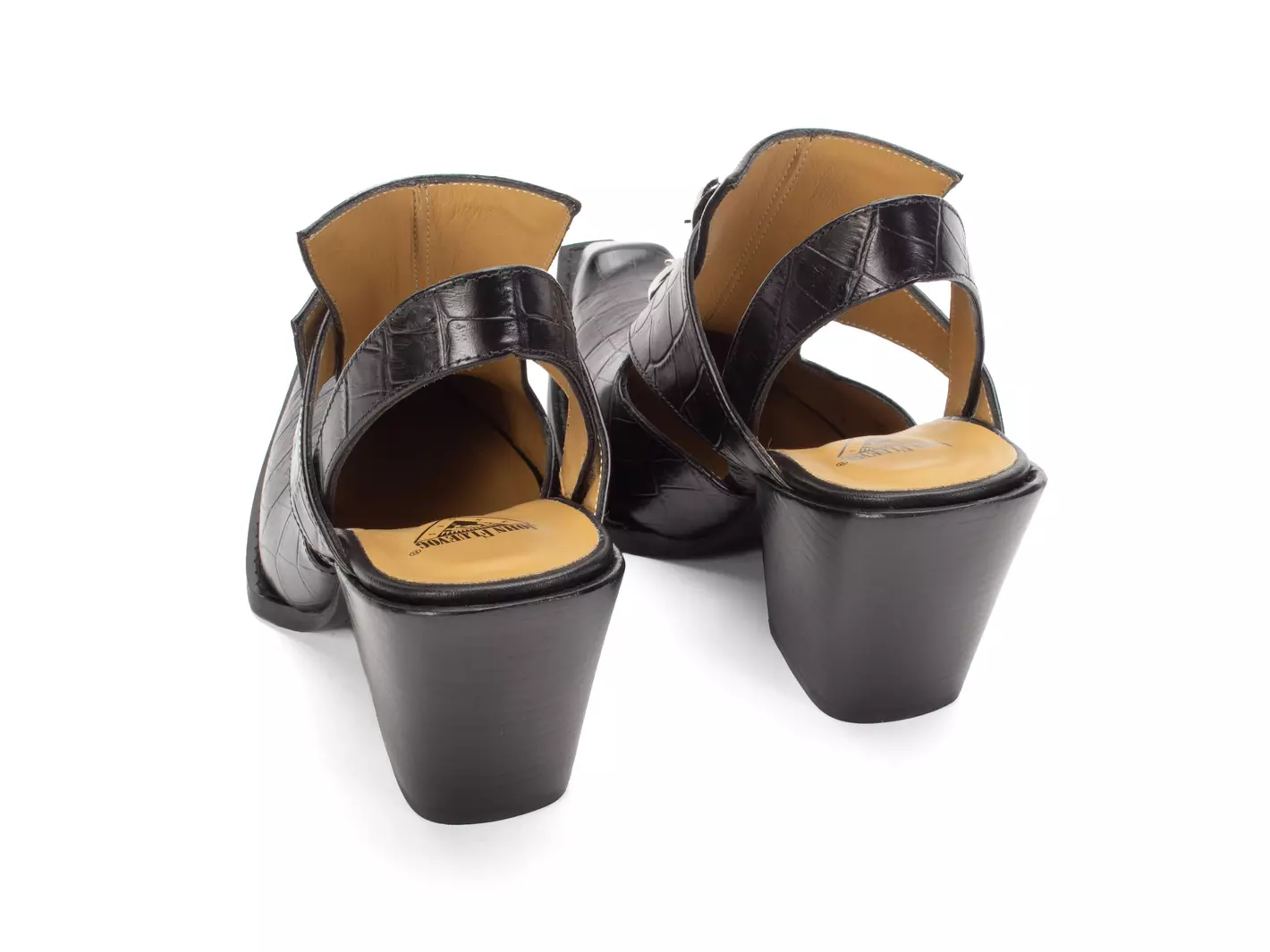 John Fluevog Art Deco Pretzel Talon à Bride Arrière Avec Bout Pointu