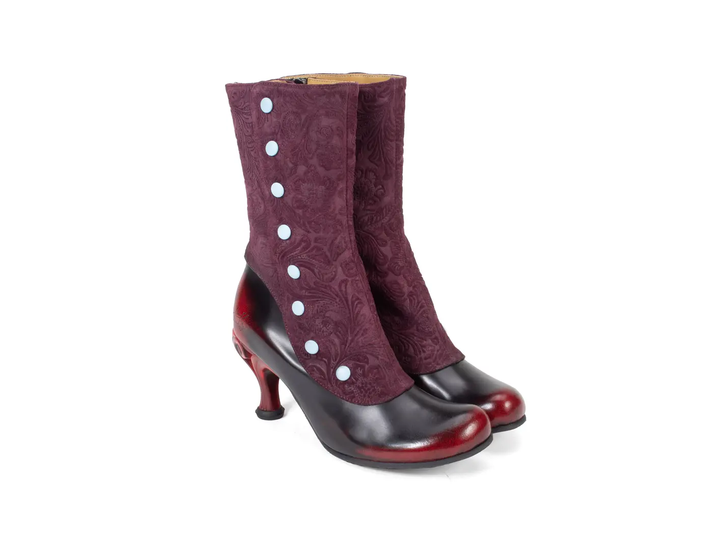 John Fluevog Belinda Bottillon à Fermeture à Glissière Avec Boutons