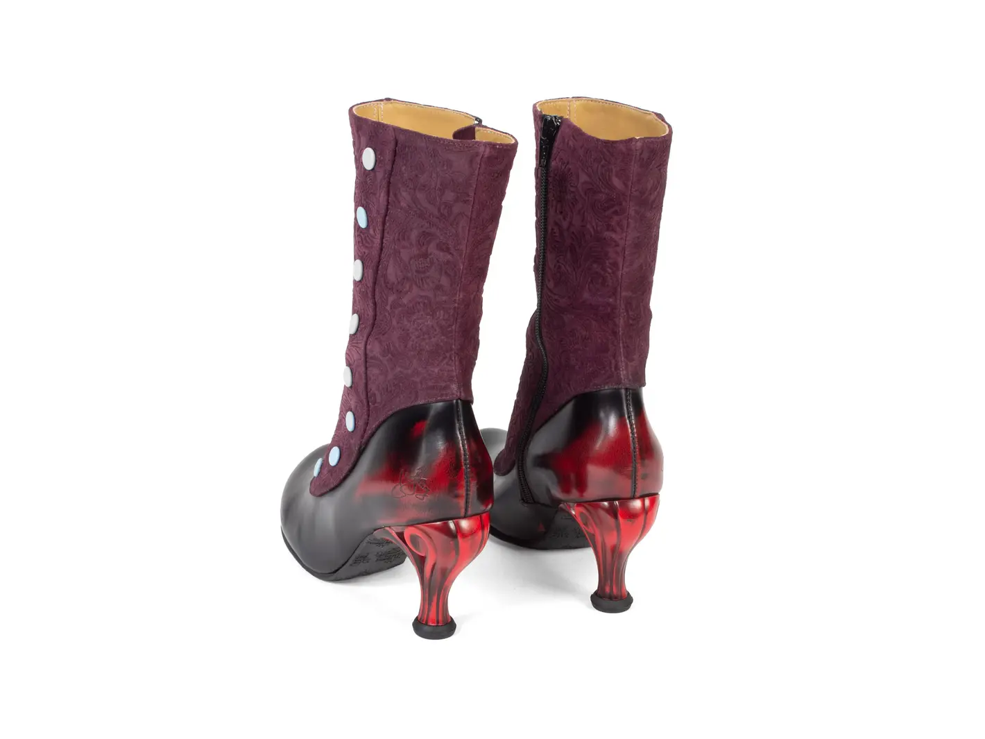 John Fluevog Belinda Bottillon à Fermeture à Glissière Avec Boutons