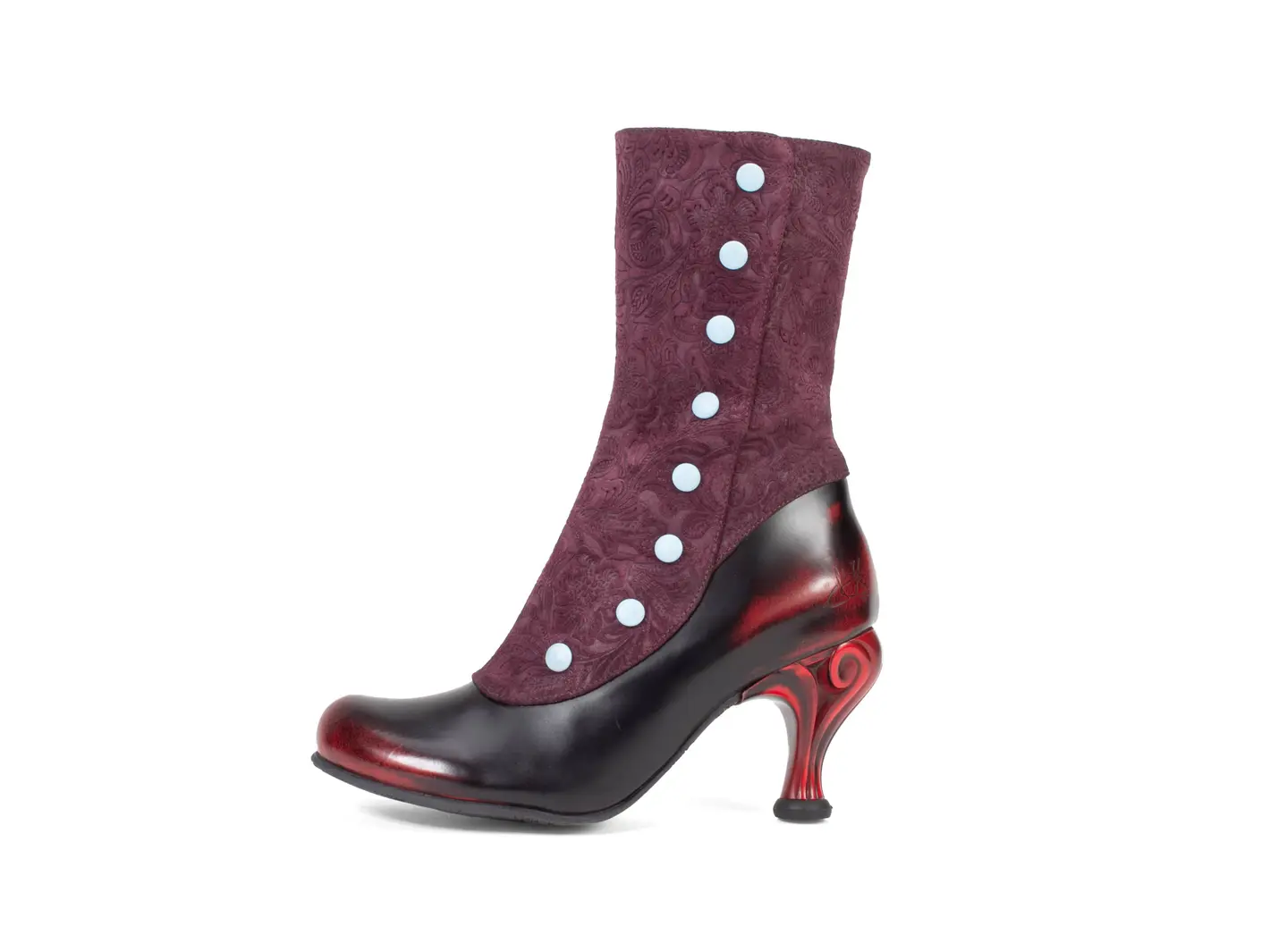 john fluevog Belinda Bottillon à fermeture à glissière avec boutons