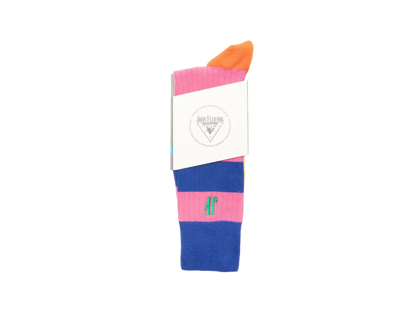 John Fluevog Brisbane Vog Socks Colourful Striped Socks