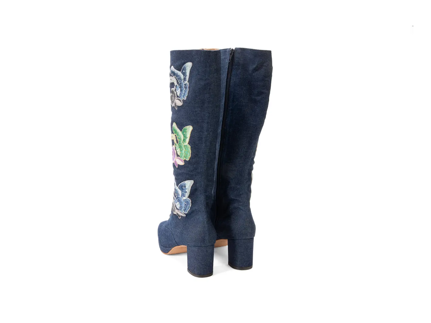 John Fluevog Chrysalis Botte Haute à Fermeture à Glissière Avec Laçage