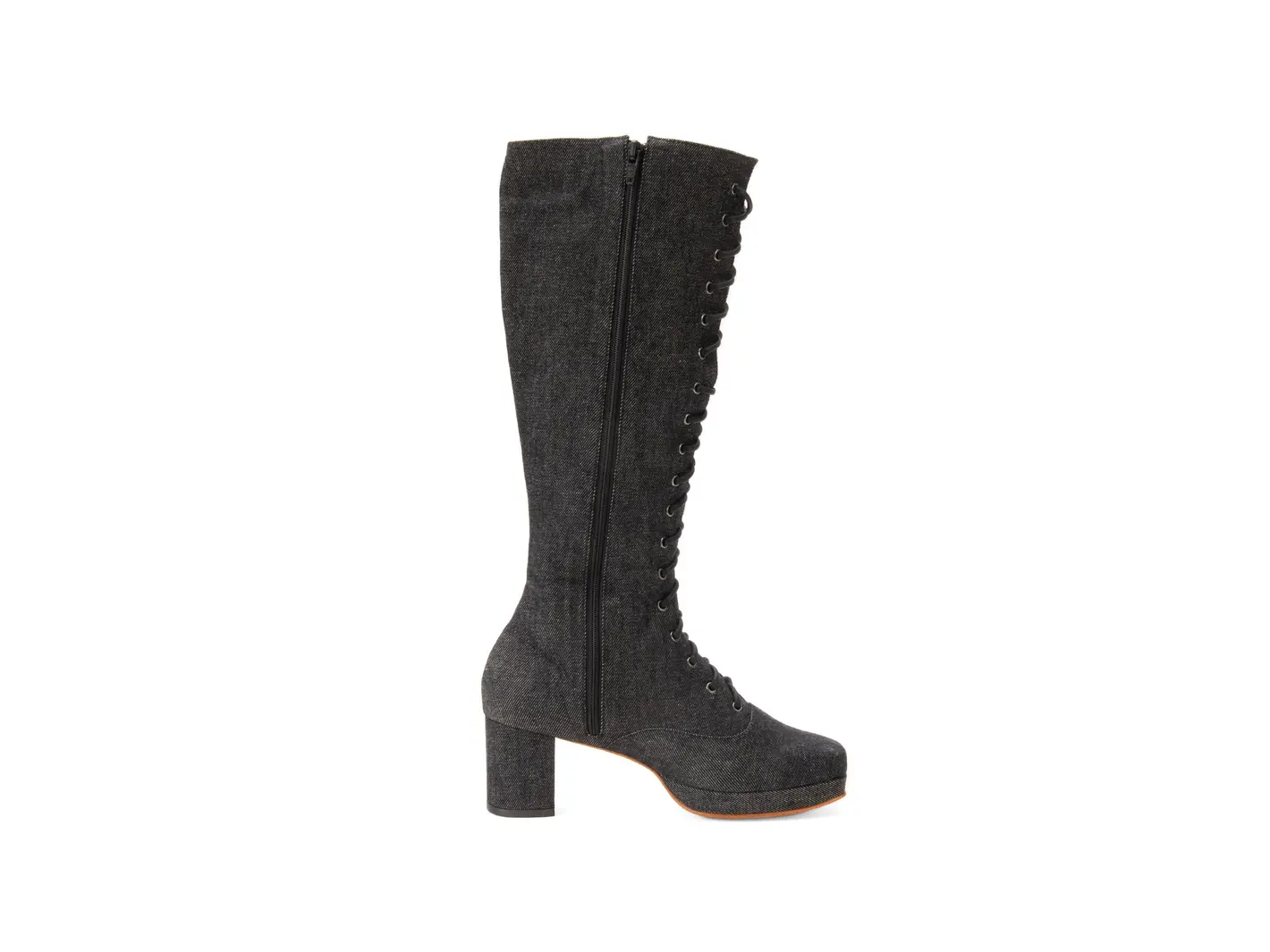 John Fluevog Chrysalis Botte Haute à Fermeture à Glissière Avec Laçage